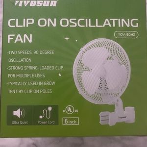 Grow tent clip on oscillating fan